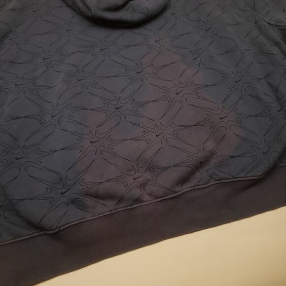 Nike Center Swoosh All Over Print Swoosh Charcoal Gray Pattern Essential Men 2XL - Picture 4 of 11